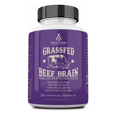 Ancestral Supplements Ancestral Supplements, Grass-fed Beef Brain, marhaagy, 180 kapszula, 30 ad