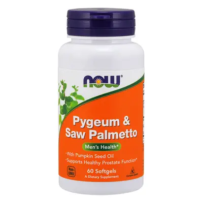 NOW® Foods NOW Pygeum & Saw Palmetto (Serenoa Creeping), 60 db lágyzselé kapszula