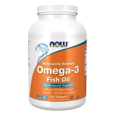 NOW® Foods NOW Omega-3, molekulárisan desztillált, 500 lágyzselé