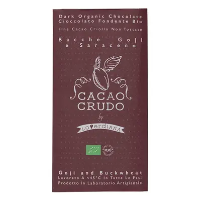 Cacao Crudo nyers étcsokoládé Gojival és hajdinával, BIO, 50 g