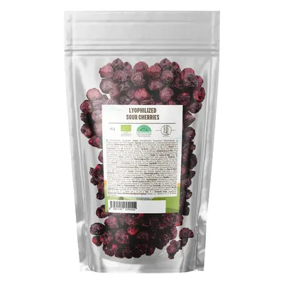 BrainMax Pure Lyophilized Sour Cherries, fagyasztva szárított cseresznye, BIO, 45 g