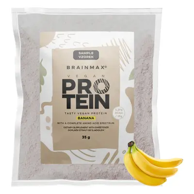 BrainMax Vegán fehérje, banán, 35 g