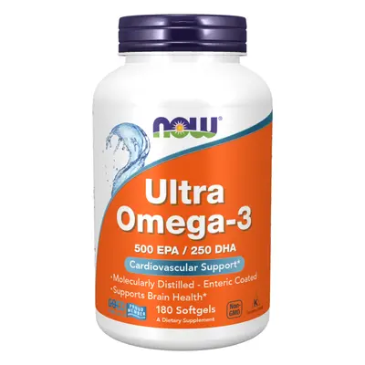 NOW® Foods NOW Ultra omega-3, 250 DHA / 500 EPA, 180 lágyzselé kapszula