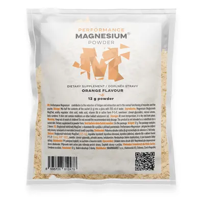 BrainMax Performance Magnesium® por, magnézium-biszglicinát por, 12 g, 2 adag Íz: Narancs