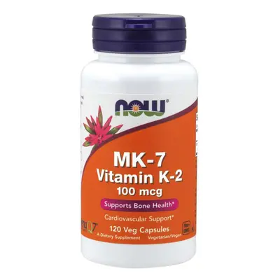 NOW® Foods NOW MK-7 K2-vitamin, 100 mcg, 120 növényes kapszulában