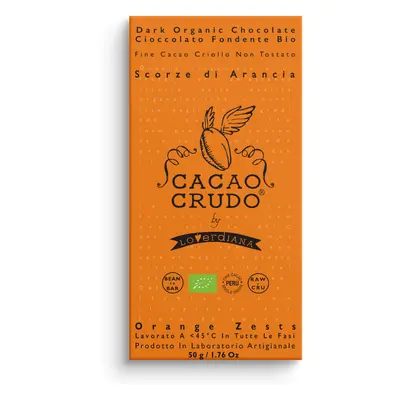 Cacao Crudo Raw Étcsokoládé narancshéjjal, 50 g