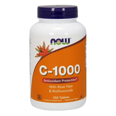 NOW® Foods NOW C-1000 vitamin bioflavonoidokkal és csipkebogyóval, 250 tabletta