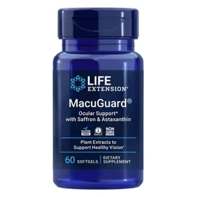 Life Extension MacuGuard szemtámogatás sáfránnal és asztaxantinnal, szemtámasz, 60 kapszula