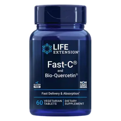 Life Extension Fast-C és Bio-Quercetin, C-vitamin és kvercetin, 60 tabletta