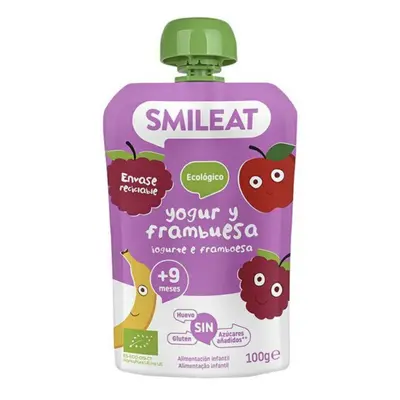 Smileat tasak görög joghurt, alma, banán, málna és rizs 9M+, BIO, 100 g