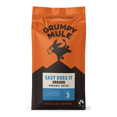 Grumpy Mule Easy Does It, őrölt koffeinmentes kávé, bio, 200 g