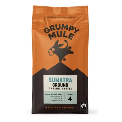 Grumpy Mule Sumatra darált kávé, 100% Arabica, őrölt kávé, bio, 200 g