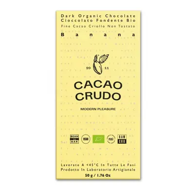 Cacao Crudo Raw Étcsokoládé banánnal, 50 g