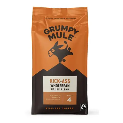 Grumpy Mule Kick-Ass Wholebean kávé, 100% Arabica, szemes kávé, bio, 200 g