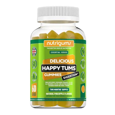 Nutrigums Happy Tums Emésztés, emésztést segítő, 60 db zselés cukorka