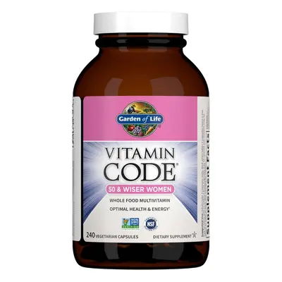 Garden of Life Vitamin Code 50 Wiser Women (multivitamin 50 év feletti nők számára), 240 növényi