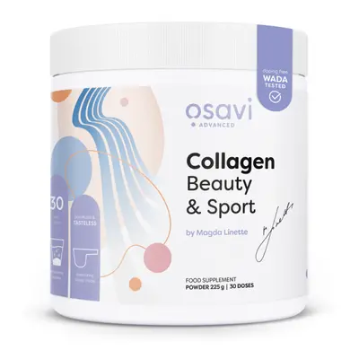 Osavi Collagen Beauty & Sport, kollagén por, 225 g