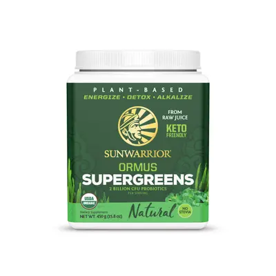 Sunwarrior Ormus Super Greens Bio - Természetes, 225 g