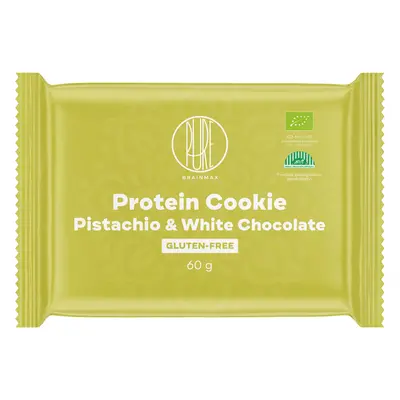 BrainMax Pure Protein Cookie - Pisztácia és fehér csokoládé, BIO, 60 g