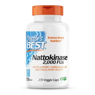 A Doctor's Best Nattokinase, Nattokinase, 2000 FU, 270 Növényi kapszula