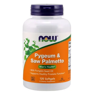 NOW® Foods NOW Pygeum & Saw Palmetto , Afrikai szilva és Serenoa kúszó, 120 soft kapszula