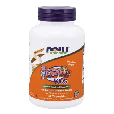 NOW® Foods NOW BerryDophilus Kids (probiotikumok gyerekeknek), 120 rágótabletta