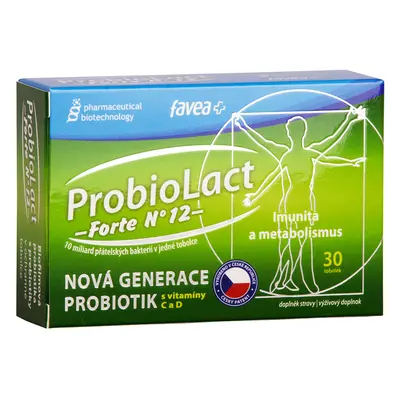 Favea ProbioLact forte N°12, Probiotikumok prebiotikumokkal, 30 kapszula