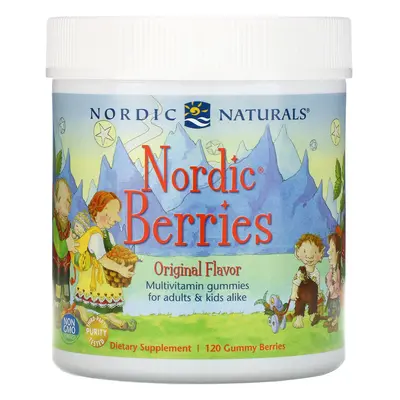 Nordic Naturals Nordic Berries multivitamin gyerekeknek, édes és savanyú, 120 gumicukor