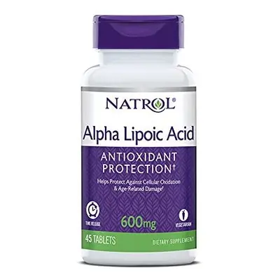 Natrol Alpha liponsav, 600 mg nyújtott felszabadulású sav, 600 mg, 45 tabletta