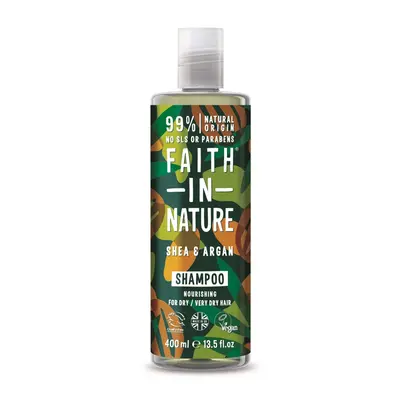 Faith in Nature - sampon, argán és shea vaj, 400 ml