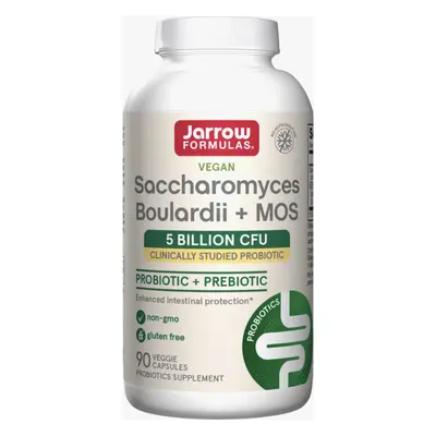 Jarrow Formulas Jarrow Saccharomyces Boulardii + MOS, probiotikumok, 5 milliárd CFU, 90 növényi 