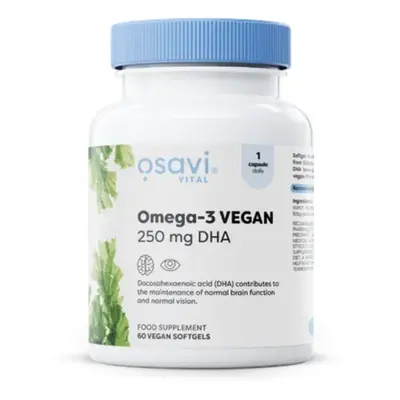 Osavi Omega-3 vegán, 250 mg DHA, 60 db lágyzselé kapszula