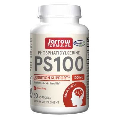 Jarrow Formulas PS 100, foszfatidil-szerin 100 mg, Brain Health, 30 lágyzselé