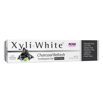 NOW® Foods NOW fogkrém XyliWhite Charcoal Refresh (aktív szénnel), 181g