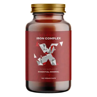 BrainMax Iron Complex, vas-biszglicinát, 25 mg, 100 növényi kapszula