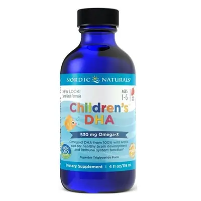 Nordic Naturals Gyermek DHA, Omega 3 gyerekeknek - eper, 530mg, 119 ml