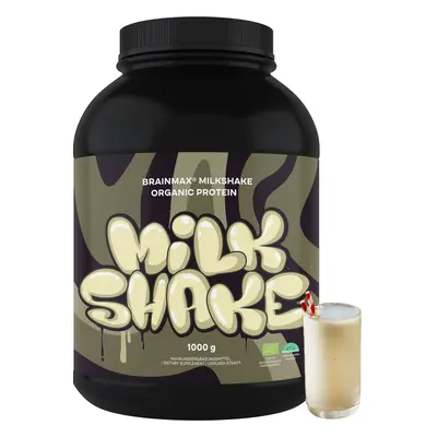 BrainMax Milkshake Protein, ízesítetlen, BIO, 1000 g