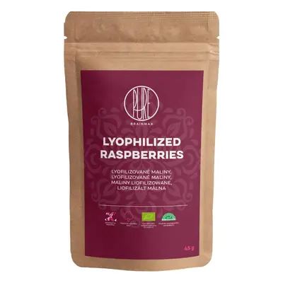 BrainMax Pure Lyophilized Raspberries, Liofilizált málna,BIO, 45 g