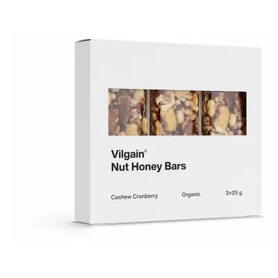 Vilgain Nut Honey Bar BIO – kesudió és áfonya 75 g (3 x 25 g)