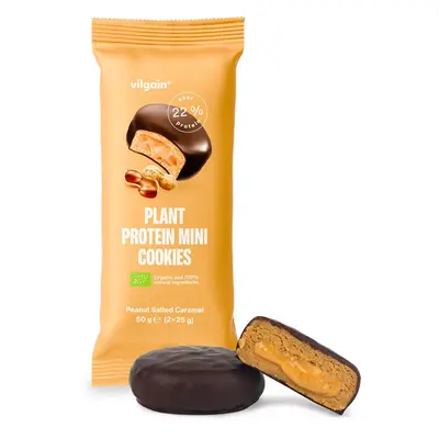 Vilgain Plant Protein Mini Cookies BIO – Földimogyoró sós karamellel 50 g (2 x 25 g)