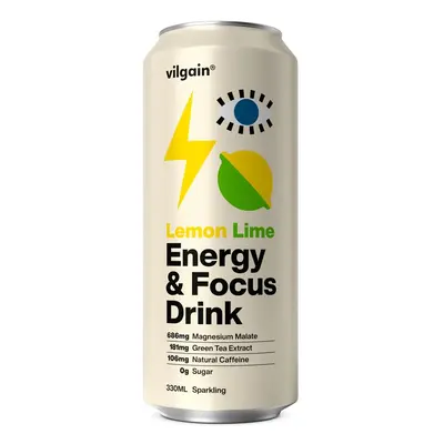 Vilgain Energy & Focus Drink – citrom és lime 330 ml