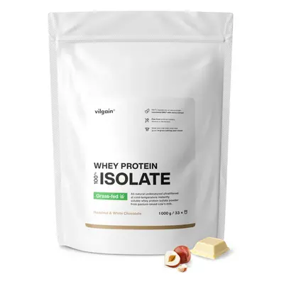 Vilgain Grass-Fed Whey Protein Isolate – Fehér csokoládé és mogyoró 1000 g