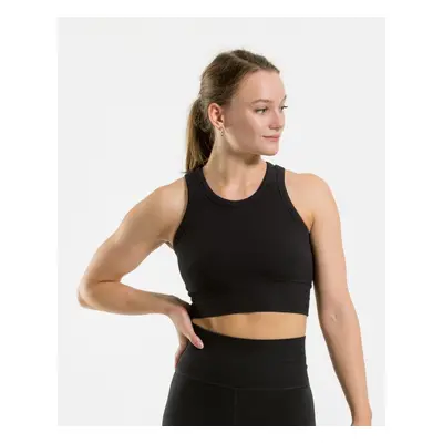 Vilgain Cotton Crop Top – L jet black