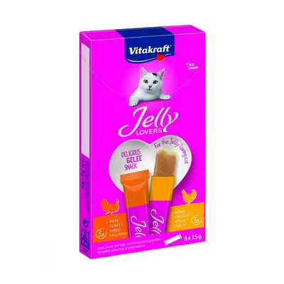 VITAKRAFT JELLY LOVERS CSIRKE, PULYKA 6X15 G, 2459470