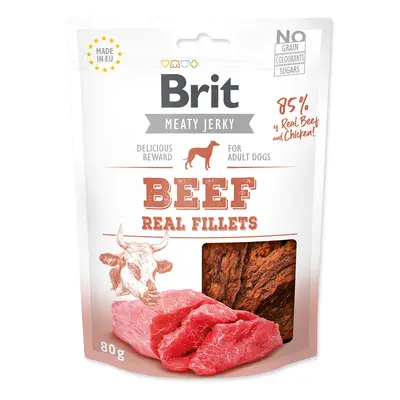 BRIT SNACK JERKY BEEF AND CHICKEN FILLETS 80G (294-111747)