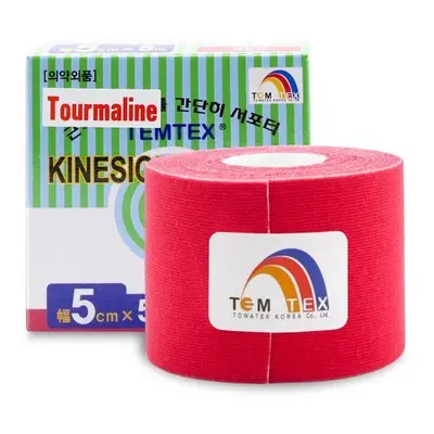 TEMTEX KINESIO TAPE TOURMALINE, KINEZIOLOGIAI SZALAG PIROS 5CM X 5M