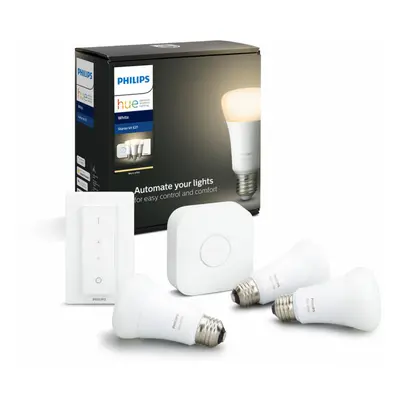 PHILIPS HUE WHITE 9W E27 A19 START KIT BT