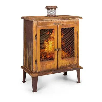 BLUMFELDT FLAME LOCKER, TUZRAKOHELY, VINTAGE KERTI KANDALLO, 58 X 30 CM, ACEL, ROZSDASITOTT MEGJ