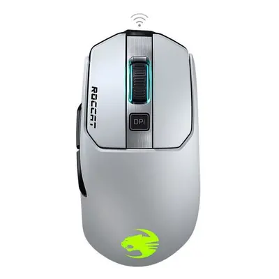 ROCCAT KAIN 202 AIMO VEZETEK NELKULI GAMER EGER, 2,4GHZ WIRELESS, 16000 DPI, RGB, FEHER