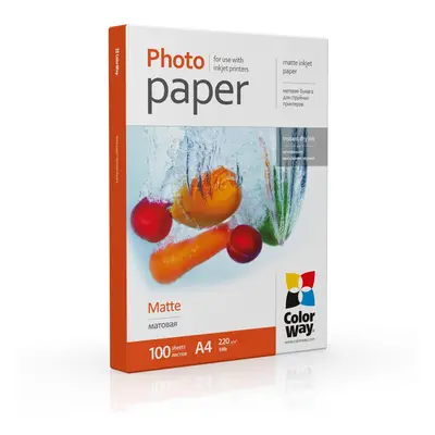 COLORWAY FOTOPAPIR CW MATT 220G/M2,100DB,A4 (PM220100A4)